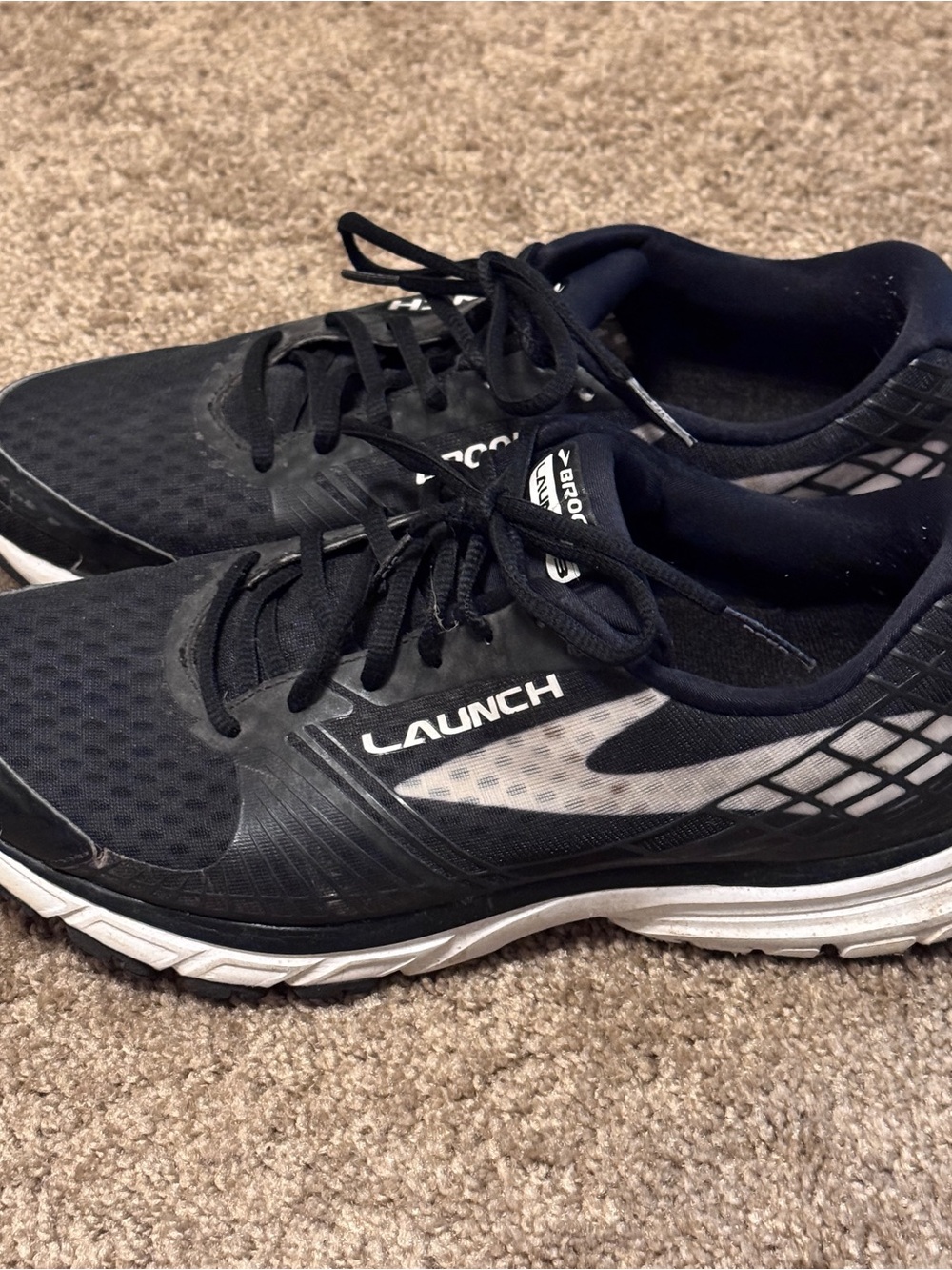 Brooks Launch 3 Shoes Womens 11 Black Athletic Gym Running Lace Up Logo